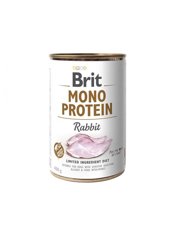 Brit Mono Protein lata monoproteica de carne de conejo 400g