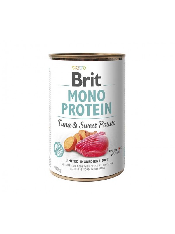Brit Mono Protein lata monoproteica de carne de atún con boniato 400g