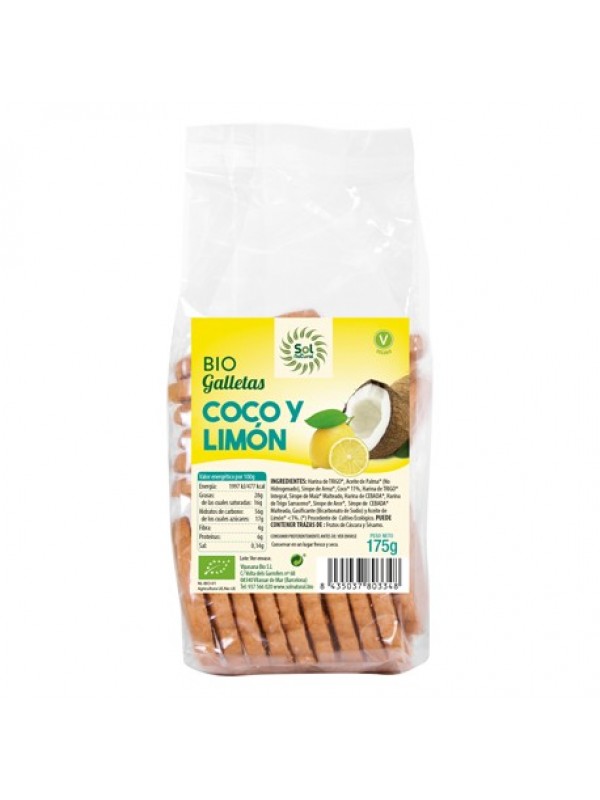 Galletas de coco y limon 175 grs Bio