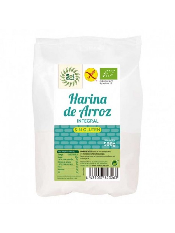 Harina de arroz integral 500 grs Bio sin gluten