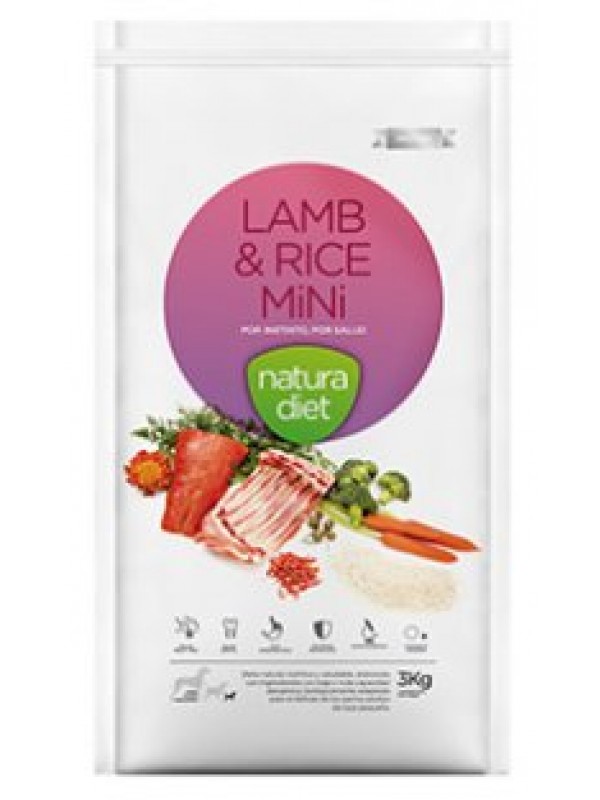 Natura Diet mini Lamb & Rice 3 Kg.