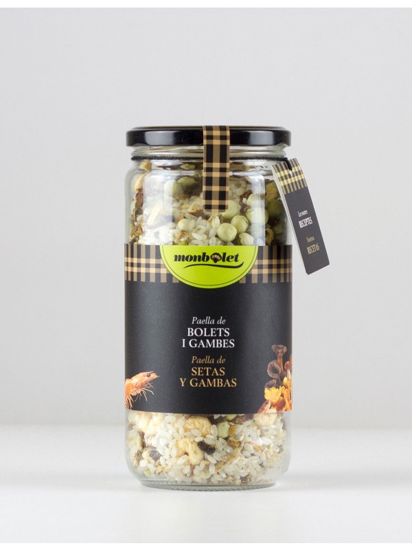 Paella de Setas y Gambas 500 grs Monbolet
