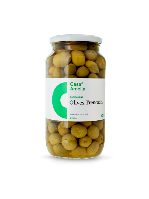 ACEITUNA PARTINA CON AJO 600 grs CASA AMELLA