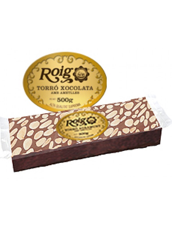 Turrón de chocolate con almendras 500g ROIG
