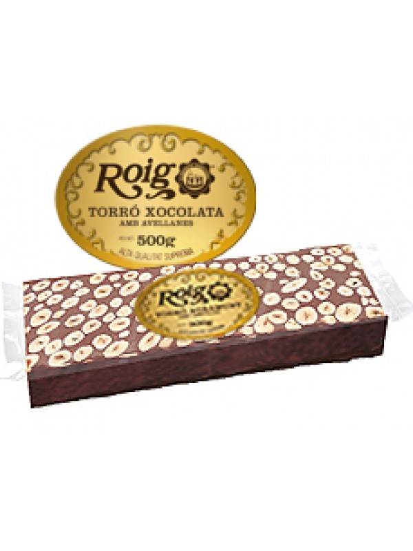 Turrón de chocolate con avellanas 500g ROIG