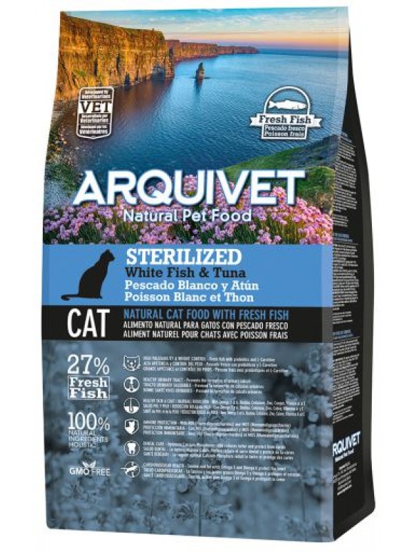 Arquivet esterilizado pescado blanco y Atun 10 kg