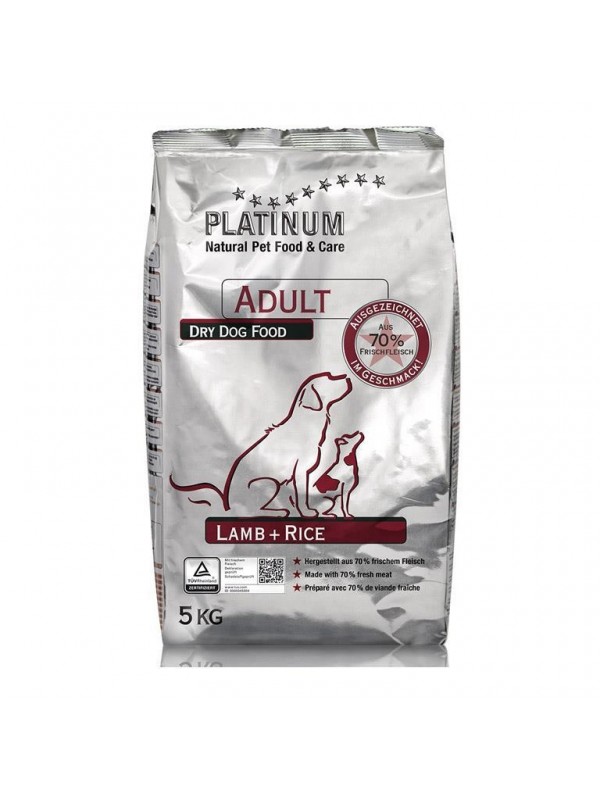 PLATINUM Adult Lamb + Rice 15Kg