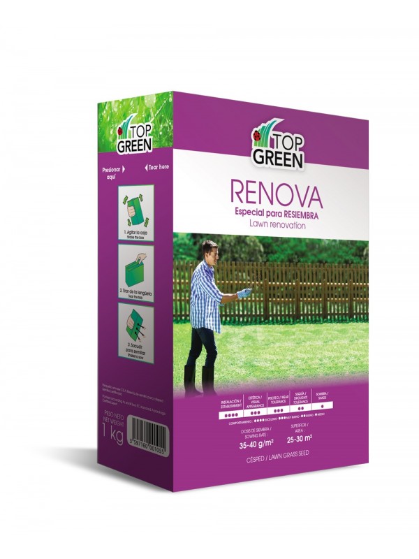 Césped Renova 1 KG Top Green. Regarnissage