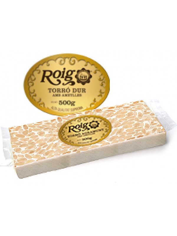 Turrón duro con almendras 400g roig